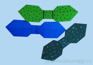 Галстуки оригами из бумаги
