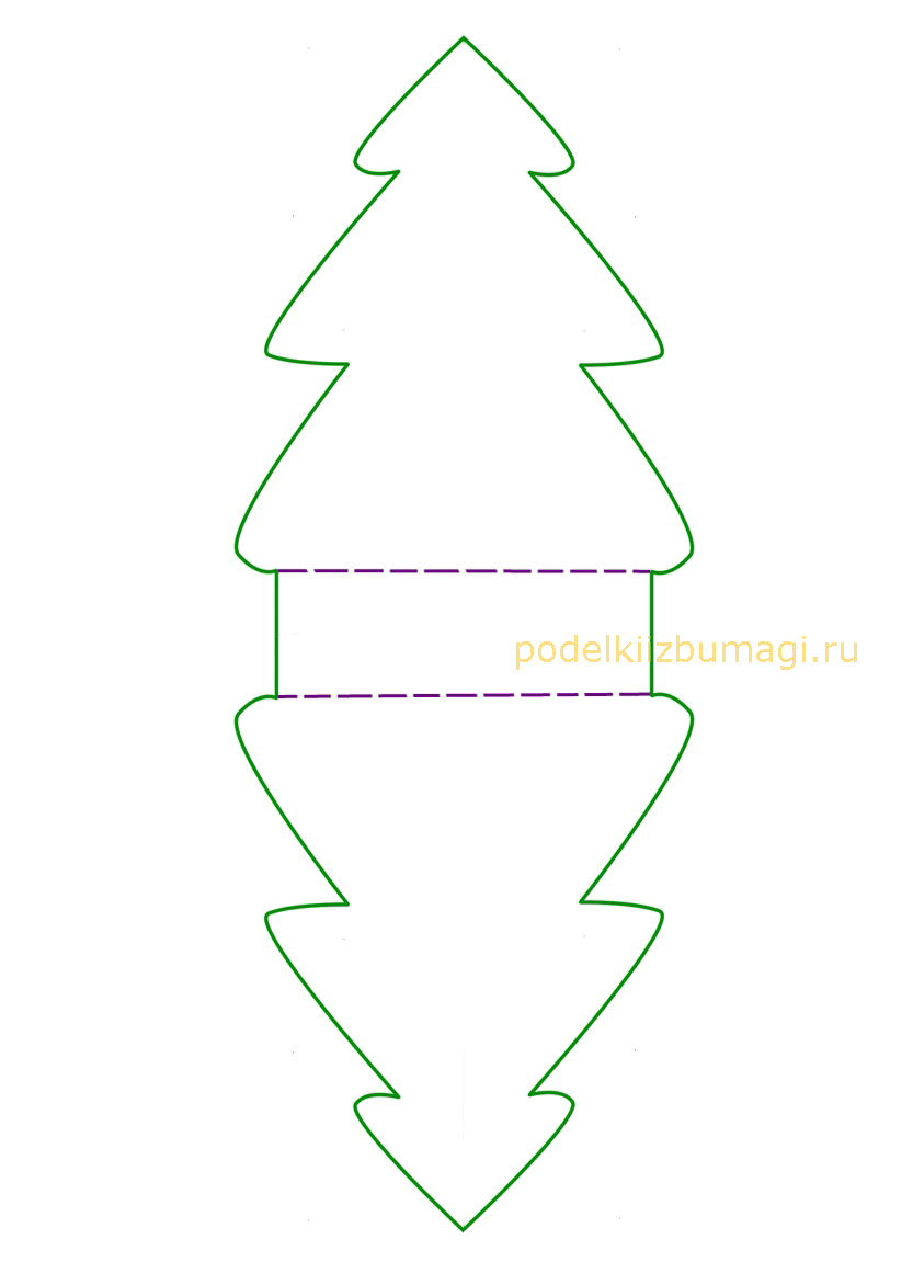 Схема елки из бумаги